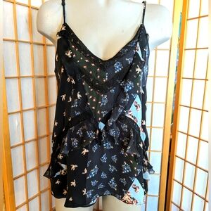 Parker ruffled/lace tank top, MD.